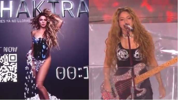 Shakira's blazing Times Square pop-up show opens to a packed crowd